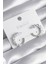Pirinç Gümüş Renk Zirkon Taşlı Kadın Küpe - TJ-BKP8510 1
