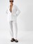 %100 Keten Beli Lastikli Regular Fit Pantolon 2