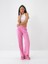 %100 Keten Beli Lastikli Regular Fit Pantolon 2