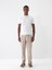 Slim Fit Çizgili Keten Jogger Pantolon 1