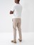 Slim Fit Çizgili Keten Jogger Pantolon 4