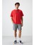 Fiesta Pamuklu Kalın Yüzeyi Dokulu Oversize Fit Baskılı Erkek T-Shirt - 88365 3
