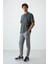 Haki Pamuklu Kalın Yüzeyi Dokulu Oversize Fit Baskılı Erkek T-Shirt - 88370 3