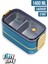 1400 ml Iki Kat Üç Bölme Paslanmaz Çelik Bento Lunch Box Yeni Nesil Sefer Tası -Çatal/kaşıklı MODEL-FFBL50002 1
