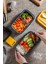 1400 ml Iki Kat Üç Bölme Paslanmaz Çelik Bento Lunch Box Yeni Nesil Sefer Tası -Çatal/kaşıklı MODEL-FFBL50002 5