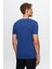 Slim Fit Kobalt Düz Örgü Rayon Örme T-Shirt 0EF069421003M 3