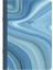 Çizgili Tel Dikişli Kuşe Kapak Uninote Marble Defter Mavi 18,5X26 1