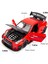 1/24 Ölçekli Nissan Gtr Model Araba Oyuncak Için Uyumlu, Çinko Alaşım Geri Çekin Oyuncak Araba Çocuklar Için Ses ve Işık ile Erkek Kız Hediye (Kırmızı) (Yurt Dışından) 2