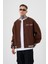 Erkek Born Again Style Oversize Kahve Bomber Ceket 1