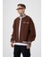 Erkek Born Again Style Oversize Kahve Bomber Ceket 5