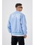 Erkek Born Again Style Oversize Açık Mavi Bomber Ceket 3