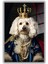 Temperli Gerçek Cam Tablo Kral Kostümlü Beyaz Toy Poodle 2