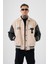 Erkek mt Oversize Bej Bomber Ceket 1