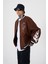 Erkek Snake Oversize Kahve Bomber Ceket 1