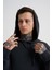 Erkek Basic Kapüşonlu Oversize Siyah Sweatshirt 3