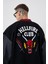 Erkek Hell Fire Club Oversize Bomber Ceket Black 1