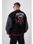 Erkek Hell Fire Club Oversize Bomber Ceket Black 3