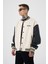 Erkek Deer Oversize Ekru Bomber Ceket 1