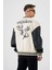 Erkek Deer Oversize Ekru Bomber Ceket 2