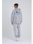 Erkek Yıkamalı No 7 Kapüşonlu Oversize Antrasit Sweatshirt 4