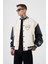 Erkek Hell Fire Club Oversize Bomber Ceket Ecru 3