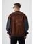 Erkek Deer Oversize Kahve Bomber Ceket 2