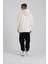 Erkek Middle Finger Baskılı Kapüşonlu Oversize Ekru Sweatshirt 5