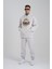 Erkek Guns Baskılı Kapüşonlu Oversize Açık Gri Sweatshirt 3
