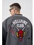 Erkek Hell Fire Club Oversize Bomber Ceket Antrasit 1