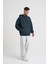 Erkek Basic Solid Kapüşonlu Oversize Antrasit Sweatshirt 4