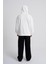 Erkek Kapüşonlu Oversize Ekru Sweatshirt 2