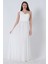 Beyaz Tek Omuz Yırtmaçlı Abiye 9705155.15 1