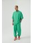 Erkek Basic Oversize Baggy Yeşil Eşofman Altı 4