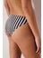 Alia Slip Simli Çizgili Bikini Altı 4