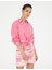 Kadın Pembe Oversize Keten Gömlek 50286968-VR041 1