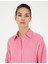 Kadın Pembe Oversize Keten Gömlek 50286968-VR041 2