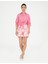 Kadın Pembe Oversize Keten Gömlek 50286968-VR041 4