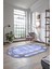 Dijital Baskılı Kaymaz Yıkanabilir Lazer Kesim Modern Yolluk Mutfak Salon Halısı, Lazer-03-Mavi, 4