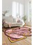 Dijital Baskılı Kaymaz Yıkanabilir Mermer Desenli Lazer Kesim Halısı, Lazer-07-Pembe, 1