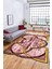 Dijital Baskılı Kaymaz Yıkanabilir Mermer Desenli Lazer Kesim Halısı, Lazer-07-Pembe, 4