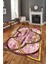 Dijital Baskılı Kaymaz Yıkanabilir Mermer Desenli Lazer Kesim Halısı, Lazer-07-Pembe, 5