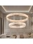 Yoko 2 Katlı Yuvarlak Gold Kaplamalı 112 Watt LED Sarkıt Modern Tasarım Mutfak Salon 3 Renk Ledli Avize 1