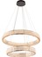 Yoko 2 Katlı Yuvarlak Gold Kaplamalı 112 Watt LED Sarkıt Modern Tasarım Mutfak Salon 3 Renk Ledli Avize 2