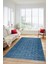3D Dijital Kaymaz Taban Yıkanabilir Kilim Desen Yolluk Mutfak Salon Halısı, Sade-05-Mavi, 3