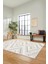 Düz Renk Sade Kilim Motifli Dijital Kaymaz Taban Yıkanabilir Yolluk Salon Halısı Sade-33-Krem 5