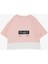 Kız Çocuk Crop Tişört Yanları Yırtmaçlı Yazı Baskılı 9-14 Yaş, Pembe 4