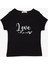Kız Çocuk Tişört Kemer Boy Yazı Baskılı 8-14 Yaş, Siyah 1