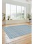 Kilim Desenli Sade Motifli Kaymaz Taban Yıkanabilir Yolluk Salon Halısı, Sade-30-Mavi, 2