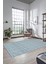 Kilim Desenli Sade Motifli Kaymaz Taban Yıkanabilir Yolluk Salon Halısı, Sade-30-Mavi, 4