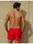 Miami Beacherkek Kırmızı Düz Renk Iki Yan Cepli Mini Boy Mayo Deniz ŞORTU-2202 3